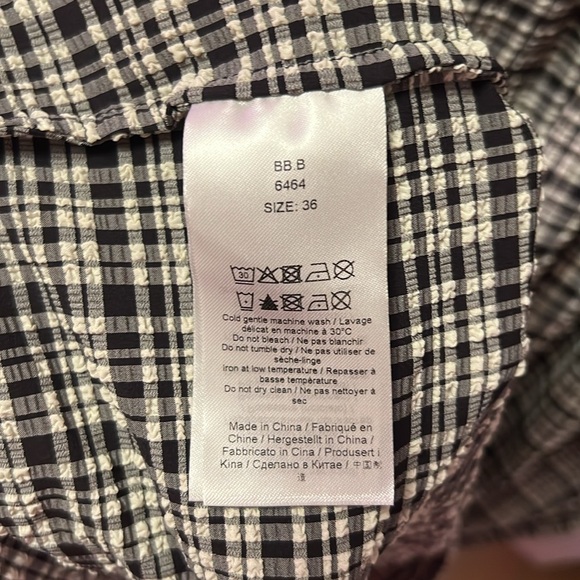 GANNI Stretch Seersucker Smocked Maxi Dress - Picture 9 of 11